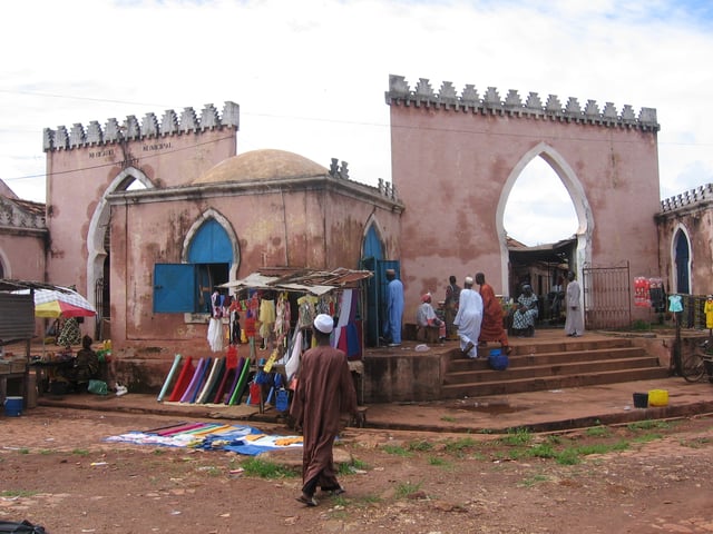 Men in Islamic garb, Bafatá, Guinea-Bissau