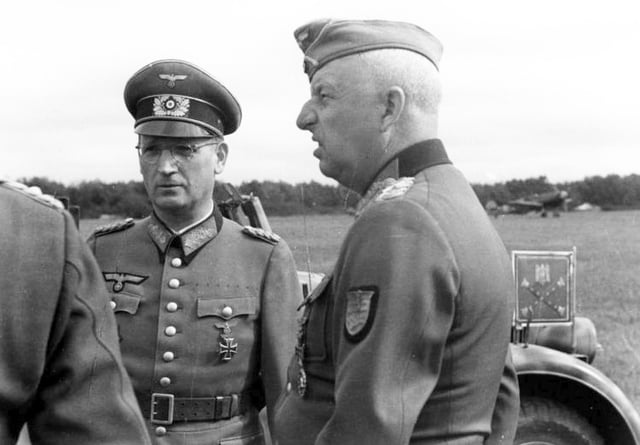Erich von Manstein (right) and his chief of staff Hans Speidel