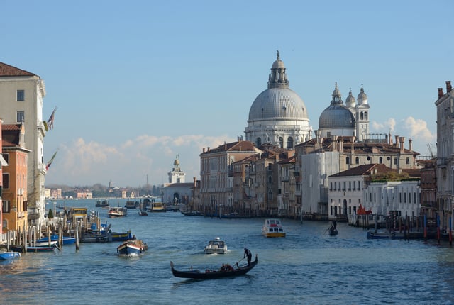 The city of Venice, built on 117 islands.