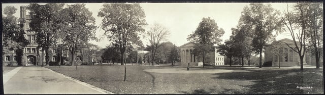 Cannon Green ca. 1909, with East Pyne, Whig and Clio Halls