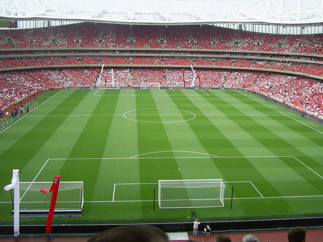 The Emirates Stadium filling up during Bergkamp's testimonial match between Arsenal and Ajax in July 2006