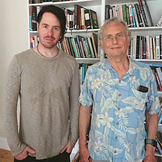 Jayce Lewis alongside Richard Dawkins at the Home of Dawkins working together on Jayce's album Million (Part 2)