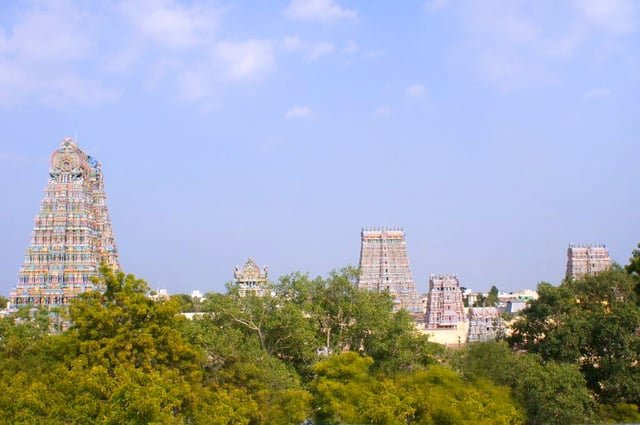 Meenakshi Amman temple, dedicated to Goddess Meenakshi, tutelary deity of Madurai city