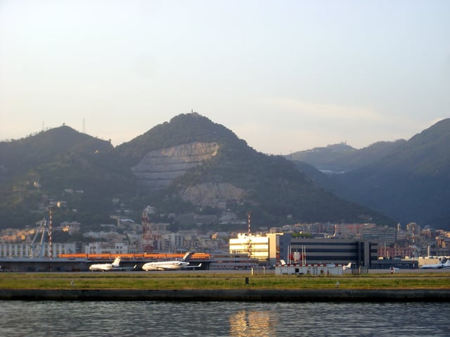Genoa airport is built on an artificial peninsula.