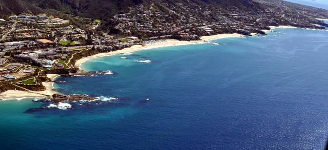 The coastline along Laguna Beach in Southern California