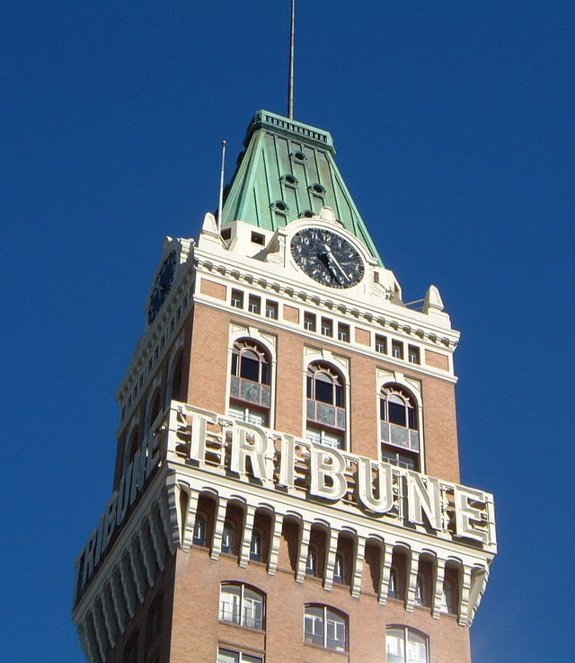In 1924, the Tribune Tower was completed; in 1976, it was restored and declared an Oakland landmark. It is no longer used by the Oakland Tribune.