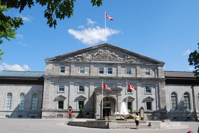 Rideau Hall is one of the official residences for the Canadian monarchy.