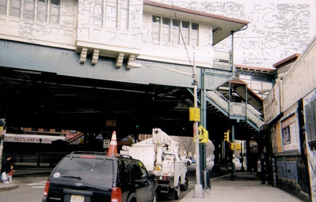 The Simpson Street elevated station was built in 1904 and opened on November 26, 1904. It was listed in the National Register of Historic Places on September 17, 2004, reference #04001027.