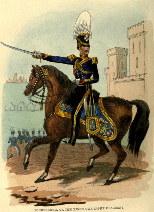 Uniform of the 14th Light Dragoons, 1847