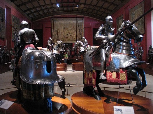 Royal Armoury of Madrid, located in the Royal Palace of Madrid