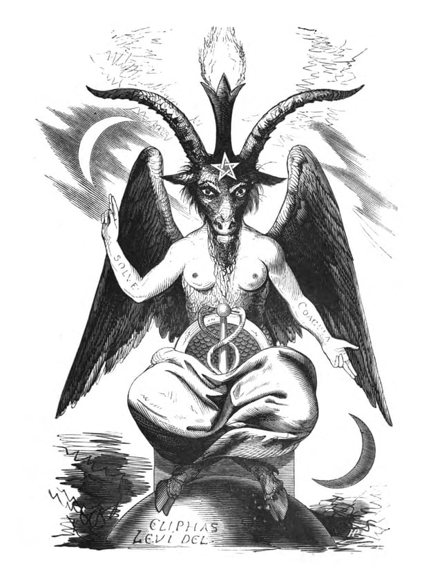 Eliphas Levi's Sabbatic Goat (known as The Goat of Mendes or Baphomet) has become one of the most common symbols of Satanism.