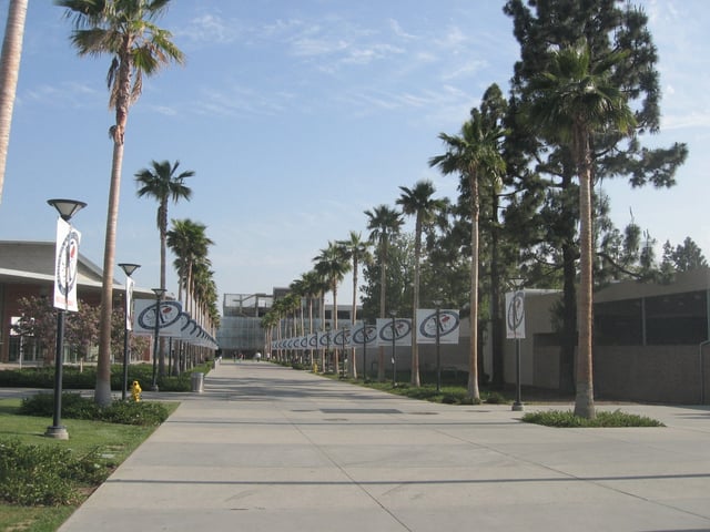 Pathway leading to the parking structure, 2010