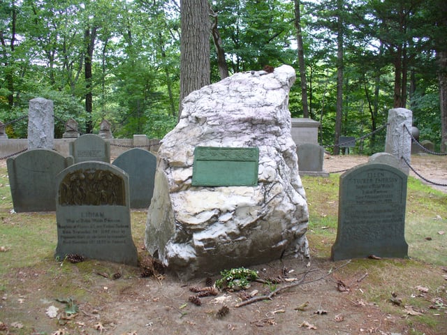 Emerson's grave in Sleepy Hollow Cemetery, Concord