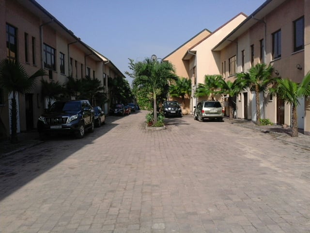 The inside of a gated community in Ngaliema, Kinshasa, DRC.