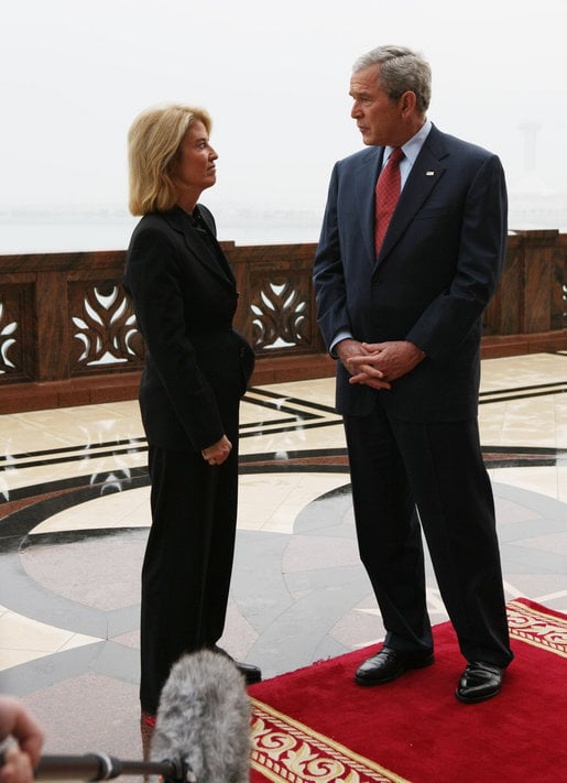 Van Susteren interviews President George W. Bush in January 2008