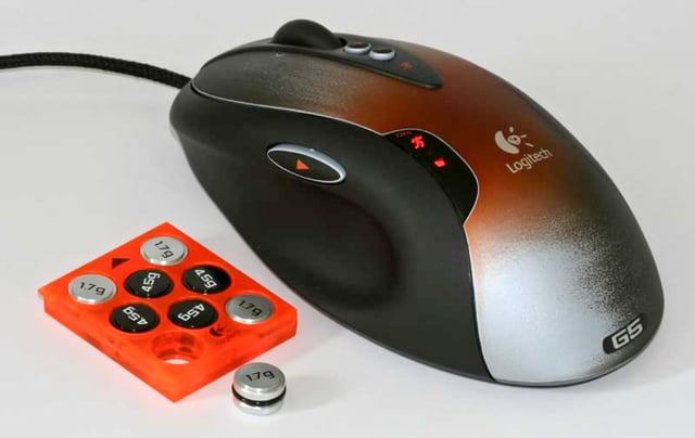 Logitech G5 laser mouse designed for gaming