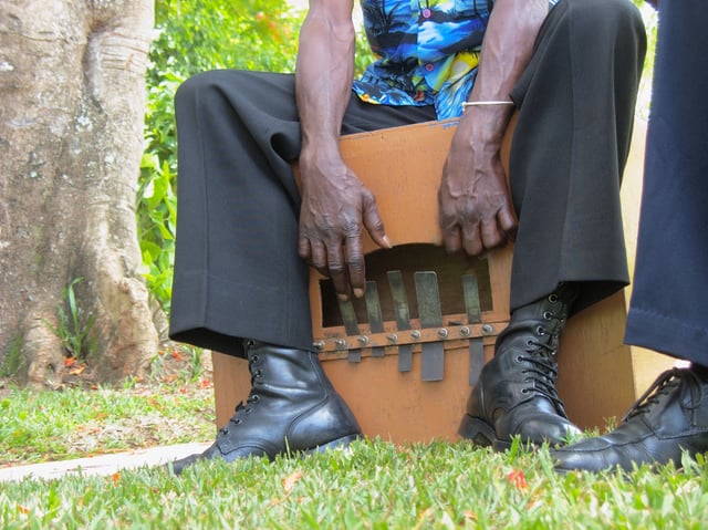 Marimbula player