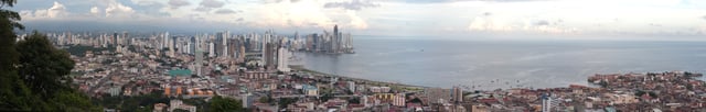The skyline of Panama City from Ancon Hill. 2008