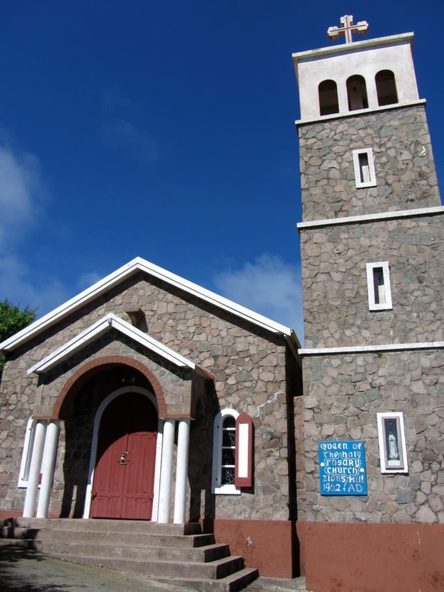 Queen of The Holy Rosary Church in Zions Hill, Saba