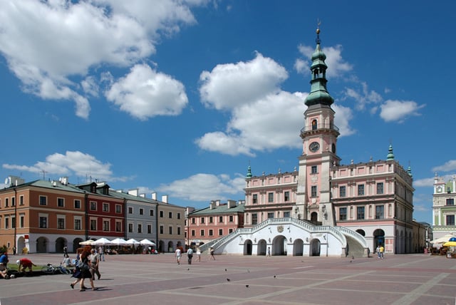 The Old City of Zamość is a UNESCO World Heritage Site.