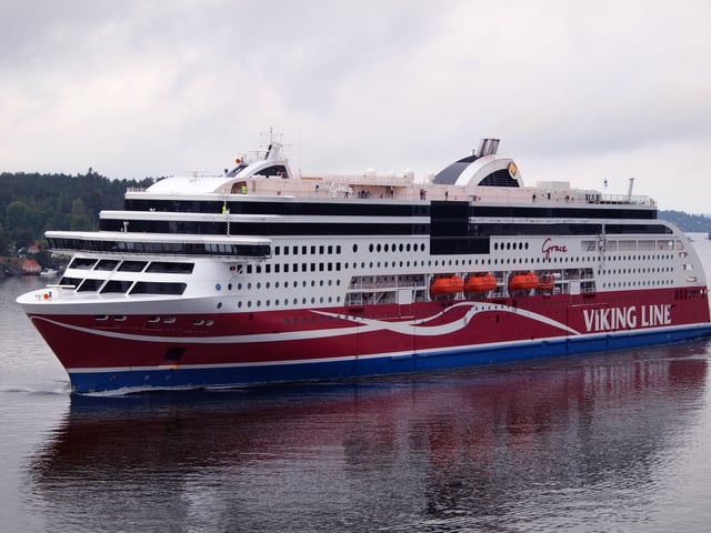 Viking Grace, one of many cruiseferries on the routes to Finland and the Åland Islands.