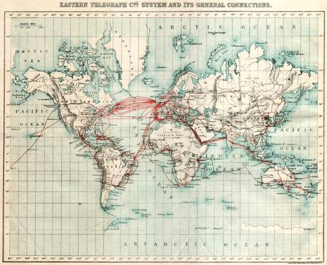 The Eastern Telegraph Company network in 1901
