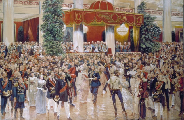 A ball at the Russian imperial court in the 1910s