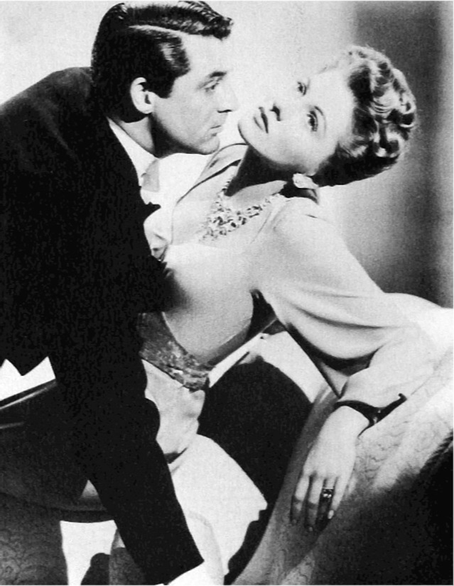 Cary Grant and Joan Fontaine in a publicity shot for Suspicion (1941)