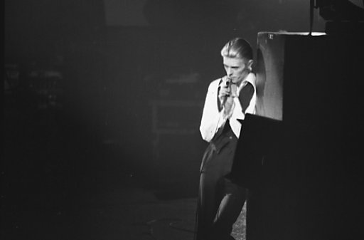 Bowie as the Thin White Duke at Maple Leaf Gardens, Toronto, 1976