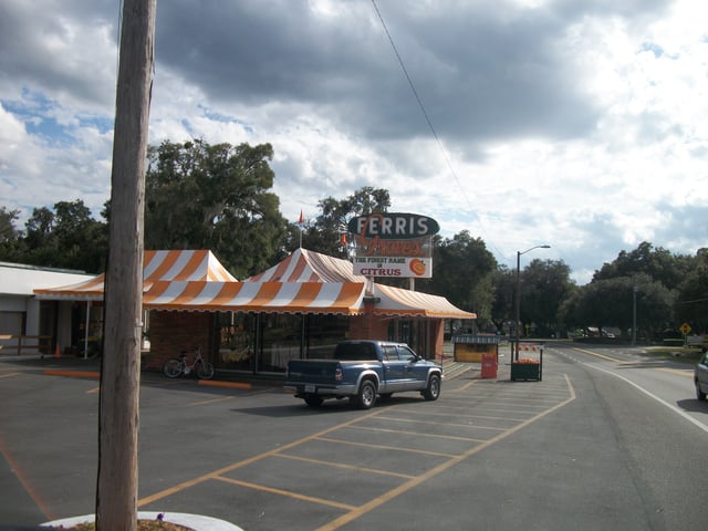 Ferris Groves Store in Floral City, one of many Old Florida style citrus stands found on the back roads of Central Florida.