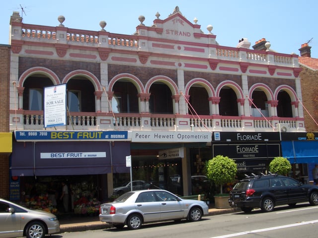 "The Strand" on the conservation area shopping strip.