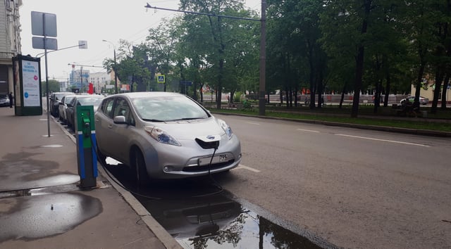 Nissan Leaf in Moscow.