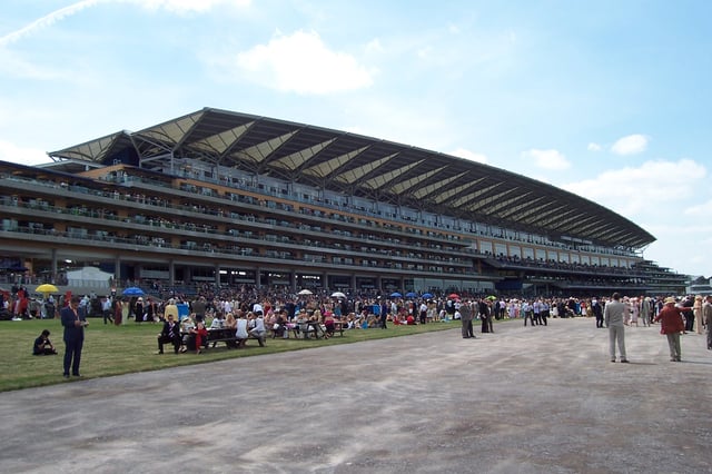 The grandstand at Ascot Racecourse