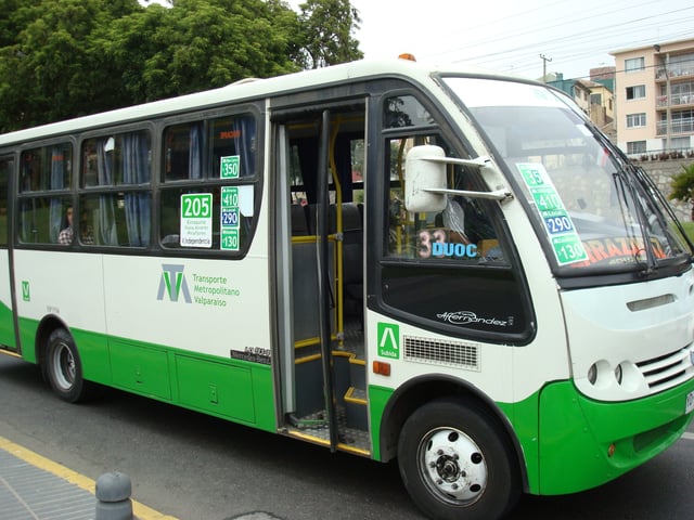 Bus of Metropolitan Transport Valparaiso.