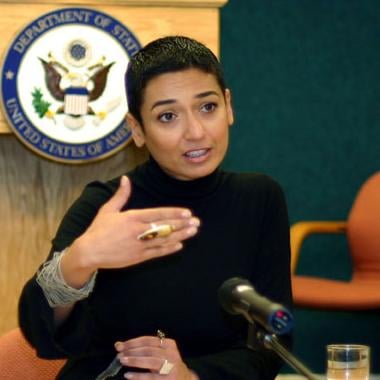 Iraqi-American writer and activist Zainab Salbi, the founder of Women for Women International