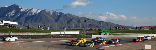 Restart from caution, 2011 Utah Grand Prix