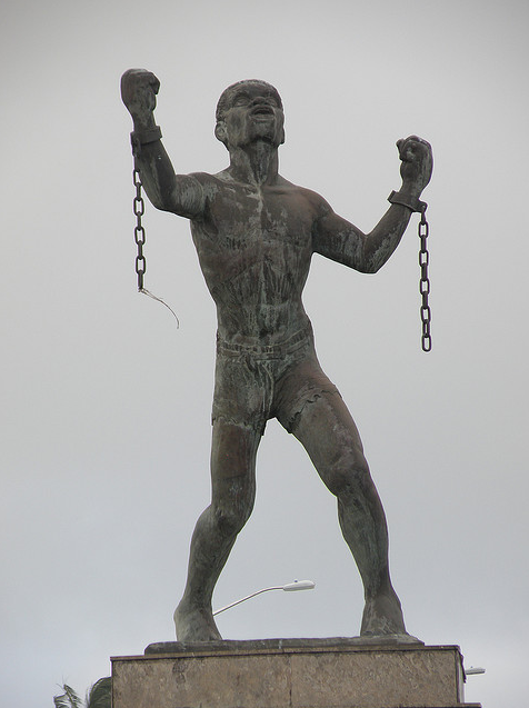 Statue of Bussa, Bridgetown. Bussa led the largest slave rebellion in Barbadian history.