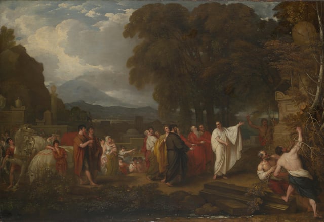 Cicero Discovering the Tomb of Archimedes (1805) by Benjamin West