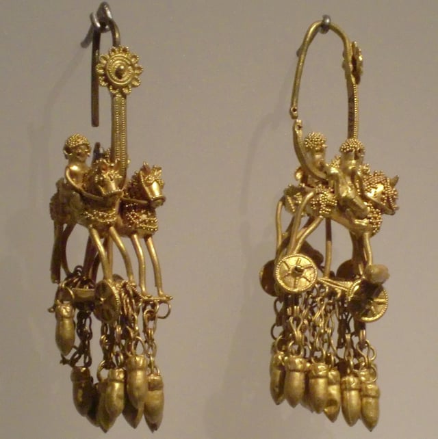 Ancient Colchian riders pendants, Georgian National Museum
