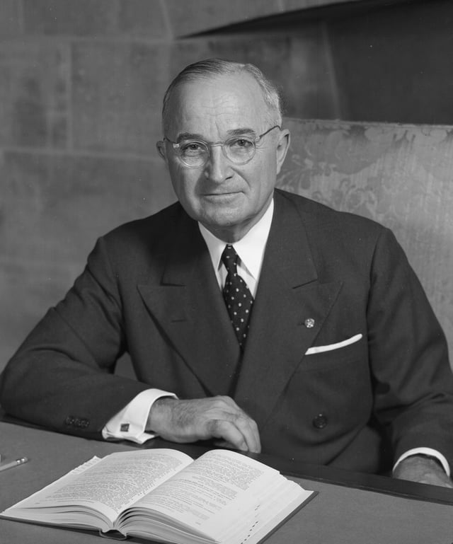 Truman in an official portrait