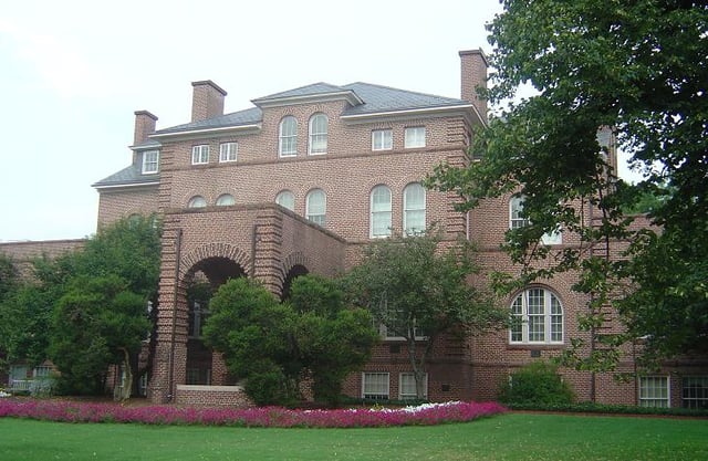 Holladay Hall, the first building built on NC State's campus in 1889, now houses the Chancellor's Office.