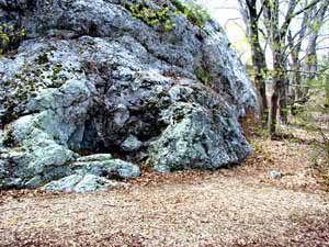 "King Philip's Seat", an Indian meeting place on Mount Hope, Bristol, Rhode Island