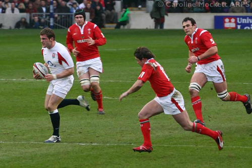 Winger Mark Cueto running in space