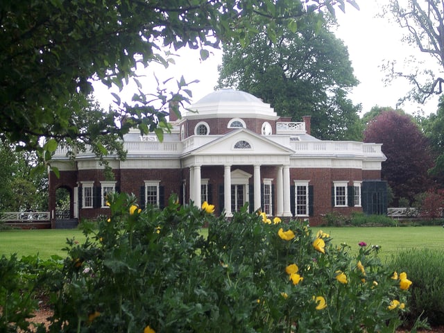 View of Monticello from its gardens
