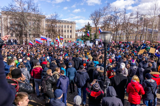 2017 Russian protests, organized by Russia's liberal opposition