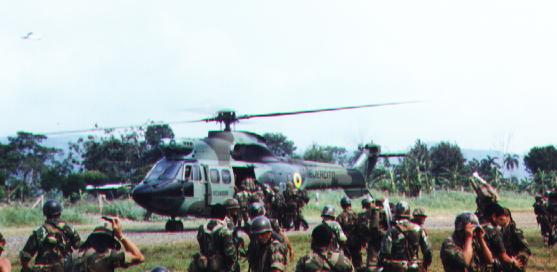 Ecuadorian troops during the Cenepa War