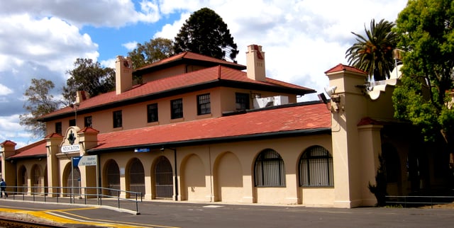 An Amtrak station in Stockton.