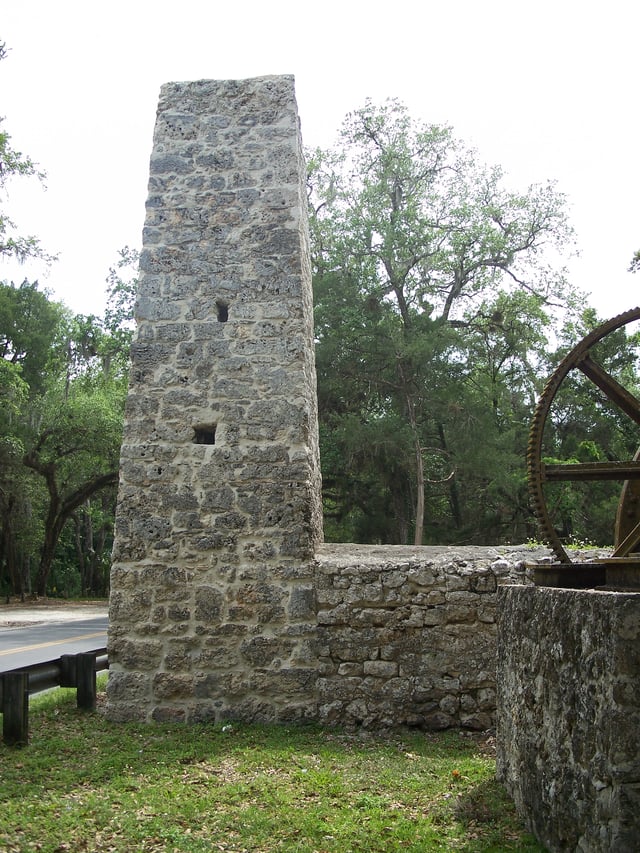 Yulee Sugar Mill, located in the Central Florida town of Homosassa. The Florida State Park is the site of David Levy Yulee's 5,100-acre sugar plantation. The mill operated from 1851 to 1864 and served as a supplier of sugar products for Southern troops during the Civil War.