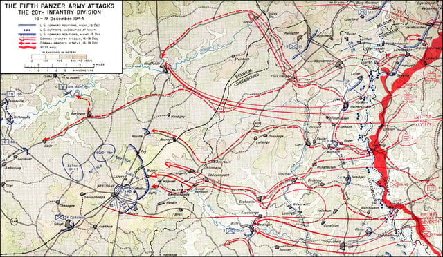 Hasso von Manteuffel led Fifth Panzer Army in the middle attack route.