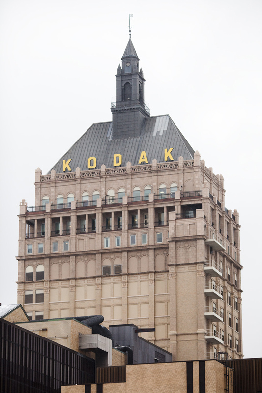 Kodak Tower in High Falls, just north of Center City.